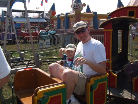 brian and daddy at fair