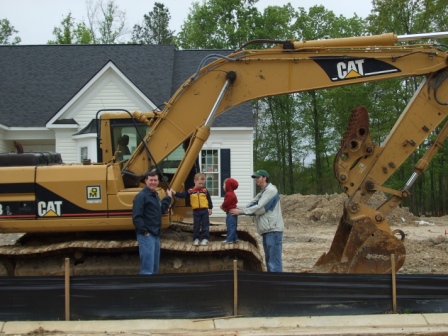 Standing on a loader