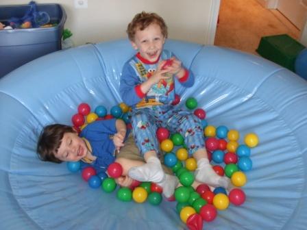 Kids in ball pit