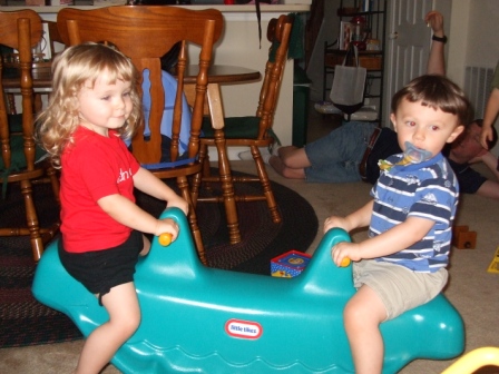 Alex and Sidney playing