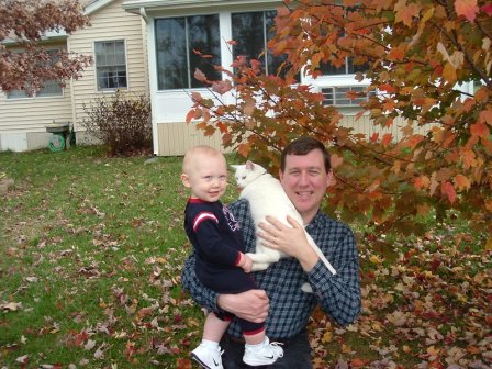 Rob holding Brian and Sylvia